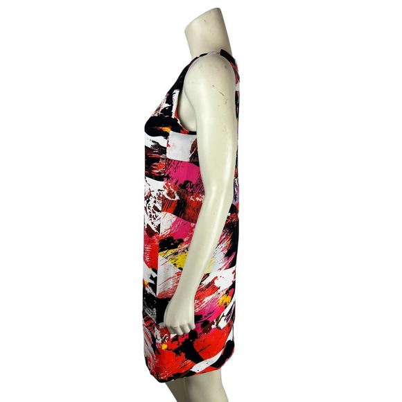 KENZO Sleeveless Abstract Mini Dress 38 S Mineral Print Soft Crepe Art to Wear - Picture 3 of 12